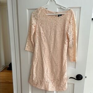 Elegant Lace Dress in peach